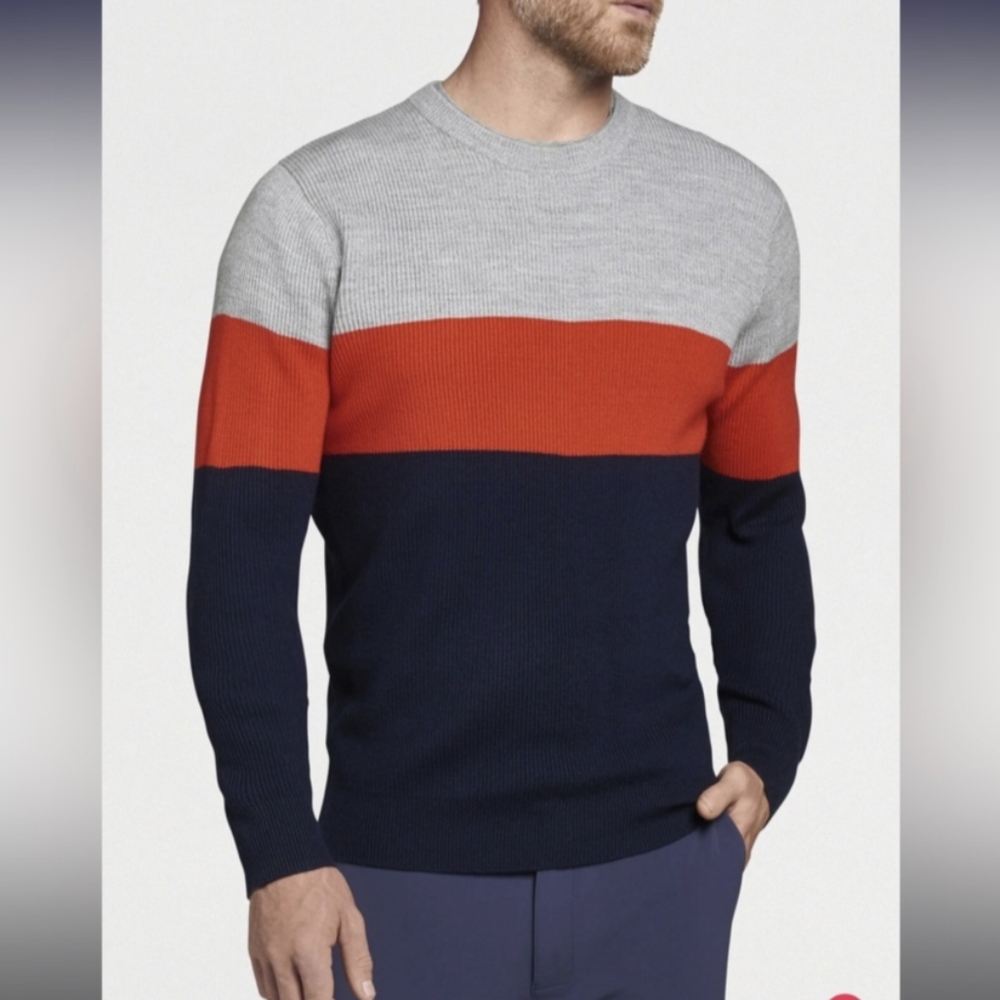 Peter Millar Mens Crown Apres Ski Crew Sweater Large - Like New